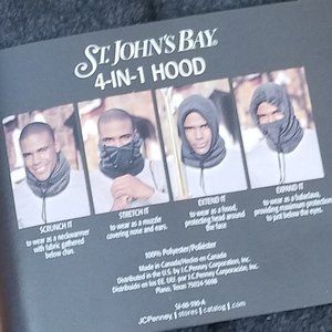 ST JOHNS BAY 4-in-1 FLEECE ALL WEATHER NECK WARMER